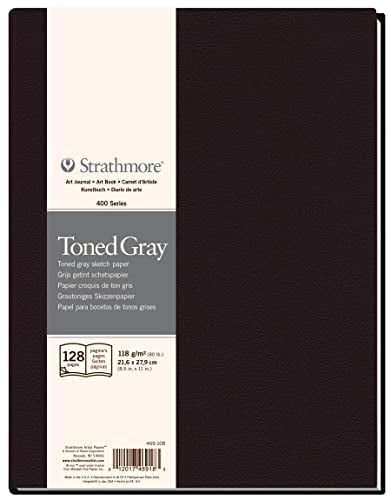 Strathmore 400 Recycled Toned Gray Skizzenbuch Hardcover - P469-108-4, 64 Blatt, 22 x 28 cm, 89 g/m², Grau