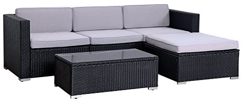 SVITA California Poly-Rattan Lounge Gartenset Sofa-Set Garnitur Gartenmöbel Couch-Set