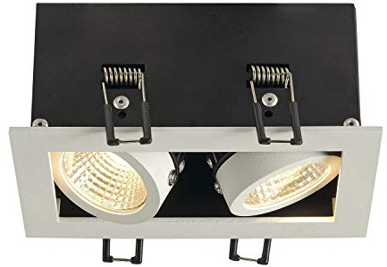 SLV LED Einbau-Strahler KADUX, dreh- und schwenkbar | Dimmbare Deckenleuchten, Beleuchtung innen | LED Spots, Fluter, Deckenstrahler, Decken-Lampen, Einbau-Leuchten | 2-flammig, LED Inside