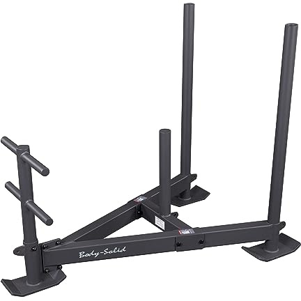 Body-Solid (GWS100) Weight Sled - Versatile High-Durability Sled for Push/Pull Training, Fitness & Football Drills with Weight Posts