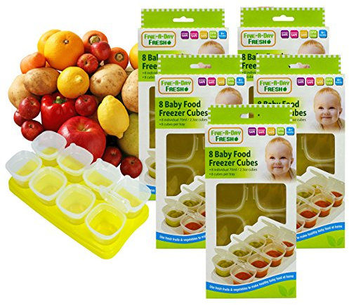 Baby Weaning Food Pots Freezer Tubs BPA Free Pack of 5