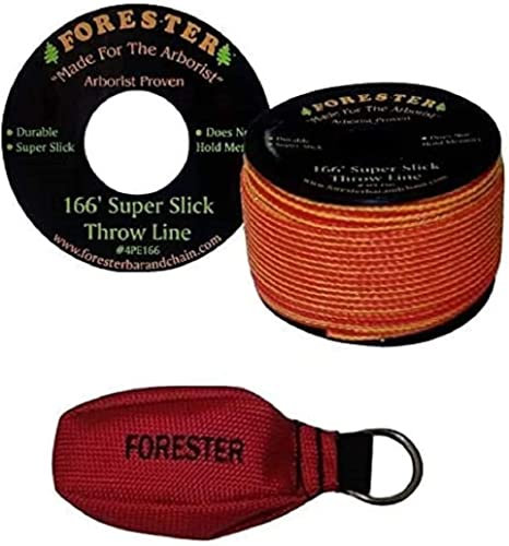 FORESTER Arborist Throw Line Kit | 11oz Throw Weight & 166ft Rope | Ultra Slick 100% Polyester Rope | Arborist Equipment for Tree Climbing