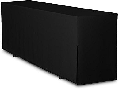 TexDeko Biertischhusse Premium für Bierzeltgarnitur Blickdicht waschbar nur Tisch 220 x 80cm Schwarz