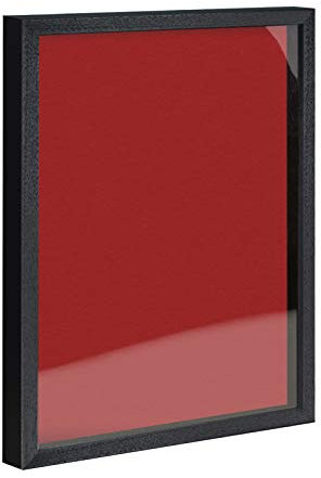 Objektrahmen 1,5 cm tiefer Bilderrahmen aus Massivholz VARIO36 inkl. Gratis Zugabe 70x100 cm Schwarz matt (lackiert)