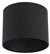 Qazqa Modern Lampenschirm - Cilinder Stof - Schwarz, supports-e27, diameter 18 centimeter