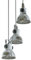 EGLO Pendellampe Barnstaple, 3 flammige Vintage Pendelleuchte im Industrial Design, Retro Hängelampe aus Stahl im Zink Used-Look, Braun-Patina, schwarz, E27 Fassung