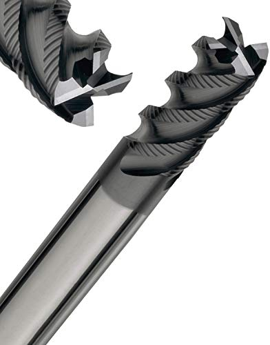 Corintian VHM Schruppfräser 4 Zähne – AlTiN Beschichtung, Ø 6-12 mm, Hochleistungsfräser für Metall, Kunststoff & Holz, High Performance Cutting (HPC)