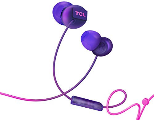 TCL SOCL300 Auriculares intrauditivos con aislamiento de ruido con micrófono incorporado - Morado amanecer