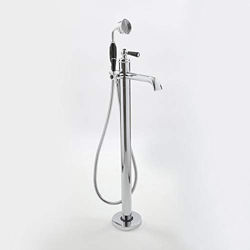 Milano Elizabeth Traditional Freestanding Lever Bath Shower Mono Mixer Tap Lever Handle - Chrome Black