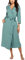 UNibelle Vestaglia Lunga da Donna Manica a 3/4 Kimono Donna con Cintura Scollo a V Accappatoio con 2 Tasche Verde Chiaro L