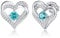 CDE Orecchini da Donna Argento Sterling 925 Placcato Oro Rosa/Bianco, Cuore per Gioielli, Regalo Natale, Compleanno, Anniversario, Laurea