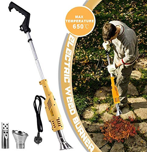 Electric Weed Burner Electric Weed Killer Thermal Weeding Stick - BBQ Igniter - Heat Gun Torch - 2000W 230V Up to 650℃ - Environmentally Friendly - 2M Power Cord - Garden - Patio Driveway - UK Plug