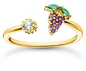 THOMAS SABO Ring Weintraube gold vergoldetes Silber TR2354-971-7