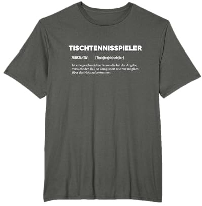 Lustige Ping Pong Tischtennis Worterklärung - Schwarz, S, Klassisch, Crew-Ausschnitt, Pullover, T-Shirt, Unisex Erwachsene, Tischtennis-Fans, humoristische T-Shirt-Fans, verschiedene Altersgruppen