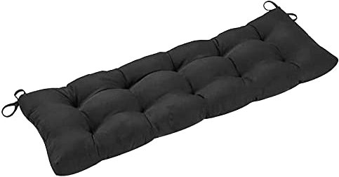 DFANCE Bankauflage Bankkissen Auflage Outdoor/Indoor,Sitzkissen für Gartenbank,Polster Bankauflage,Weich Bequem,Sitzauflage Sitzpolster Bankpolster Polsterauflage,Schwarz,150x50CM/59x20IN