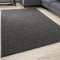 THE RUGS Living Room Rug - Shaggy Soft And Elegant Carpets For The Bedrooms And Kitchen, Easy To Clean, Many Different Sizes (120x170 cm, Dark Grey)