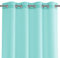 AmeliaHome Gardine 300x160 cm 1 St. Vorhang halbtransparent Ösen Ösenschal Voile Türkis
