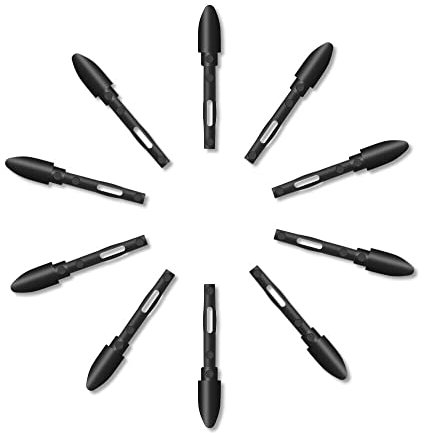 10PCS Stylus Pen Nibs, Stylus Pen Replacement Tips Compatible for HUION Q620M HS611 Kamvas Pro 16/12/13 Kamvas 20 Stylus Pen Tips Touch Screen for Digital Pen PW500 PW507 S-Pen Tablet Pencil Tip