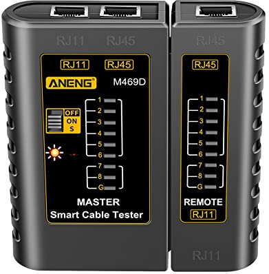 Aneng M469D RJ45 RJ11 Testeur de câble réseau LAN Détecteur de ligne téléphonique