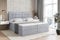 ALTDECOR Boxspringbett mit Matratze und Lattenrost, Boxbett, Topper, Polsterbett mit Bettkasten, Bett mit Stauraum H3-Matratze, Doppelbett, Springboxbett - BERO - 180x200 - Grau Monolith