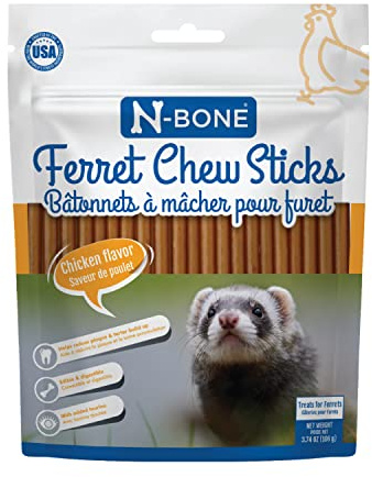 N-Bone Ferret Chew Sticks Chicken Flavor, 3.74-oz Bag
