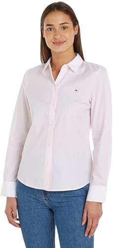 Tommy Hilfiger A FILL Regular Shirt WW0WW40531 Chemises décontractées, Rose (Whimsy Pink), 44 Femme