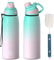 Fjbottle Botella Agua Acero Inoxidable con Tapa Magnética 1L, 800ml, 600ml, 400ml sin BPA Botella Termica para Niños, 1500ML Deportiva Termo