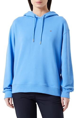 Tommy Hilfiger Damen Hoodie Flag On Chest mit Kapuze, Blau (Blue Spell), XL