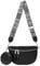 MANNUOSI Femme Sacs bandoulière Cuir Mode Sacs portés épaule Chic Sacoche de Ceinture Vintage Sac Banane Avec de larges bretelles Noir B