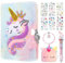 FRIUSATE Unicorn Secret Diary for Girls, Lockable Diary with Lock Plush Notebook Journal Unicorn Gifts for Girls 6-12 Year Old Birthday Presents