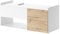 Vicco Mueble bajo Lavabo Alf, Blanco/Roble, 105 x 45 cm con 2 cajones