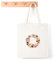 Cimvidi Canvas Tasche Stickerei Set, Blumenmuster Kreuzstich Set geeignet für Anfänger, einschließlich Anweisungen für Sticktasche Stickerei Rahmen Farbfaden Werkzeuge (Weiß)
