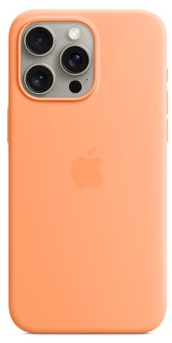 Apple iPhone 15 Pro Max Silicone Case with MagSafe - Orange Sorbet 
