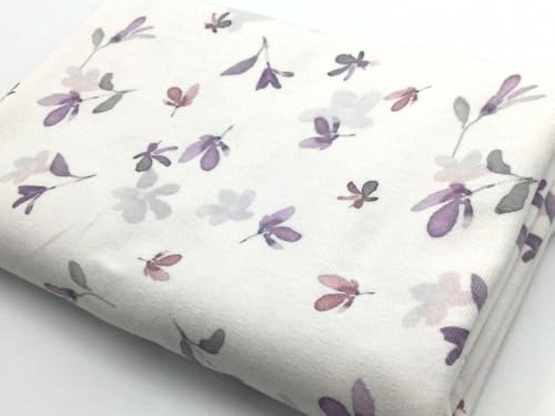 Baumwolljersey BIO Jersey | LEAVES | mauve | Meterware