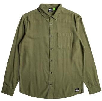 Quiksilver Men's SOLID Motherfly Sweatshirt, Four Leaf Clover, L