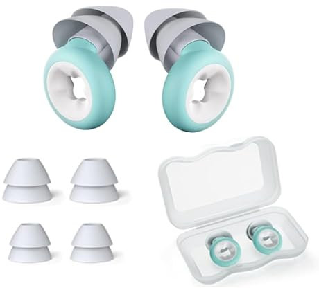 1 Paar SchlafOhrstöpsel Wiederverwendbarer SilikonGehörschutzGehörschutzOhrstöpselWeiche Ohrstöpsel + S/L zwei Zubehörteile SilikonOhrstöpsel für Reisen und Konzentration (grün)