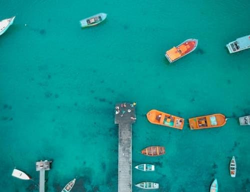 Surplombant la jetée et Les Bateaux – Puzzle en Bois de 1500 pièces – Puzzle robuste et ajusté, affiche incluse