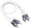 Recoil RMI21 RCA-Kabel 3-fach geschirmt – 2x0,3m High-End Audiokabel mit Geräuschfilter, OFC verzinnt, für Auto, Motorrad, UTV und Marine, Premium Audio