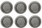 ECHTWERK 6-teiliges Platzteller/Servierteller Set Shiny aus hochwertigem Edelstahl, Black-Edition, Ø 33,2 cm