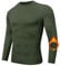 Djtnzdm Thermounterwäsche Herren Langarm Thermo Sport Kompressionsshirt Warm Langarm Männer Funktionsshirt Winter Skiunterwäsche Gefüttert Thermoshirt Atmungsaktiv Laufshirt Longsleeve Armee Grün XL