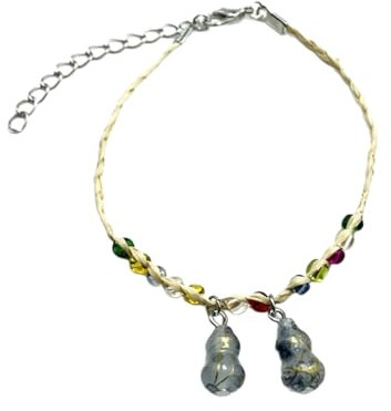 ohodhmnu Bracelet pour femme, gourde chinoise, chaîne de poignet tissée avec chaîne de poignet unique pour couple, homme et femme, 17cm
