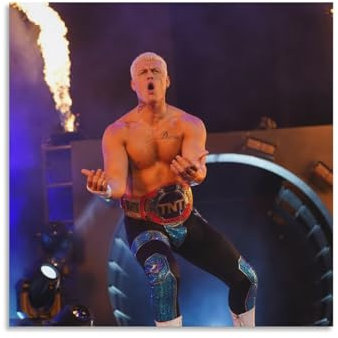 Cooles Poster, professioneller Wrestler Cody Rhodes, Wandkunst, Poster, Drucke, Heimdekoration, Bild, Leinwand, Malerei, Poster, 50 x 50 cm