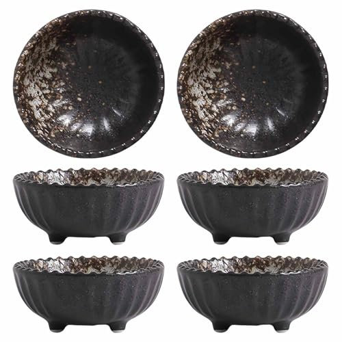 Cuencos para Salsa de Soja para Sushi, Platos para Salsa, Cuencos de cerámica para Salsa, Juego de 6 Cuencos pequeños para Salsa para Salsa
