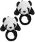 HEALEEP 2Stücke Süße Panda Plüsch Ornamente für Fahrradlenker Langlebige Dekoration für Mountain Straßenräder Kreative und Einfache Installation Einzigartiger Stil für Gestaltung