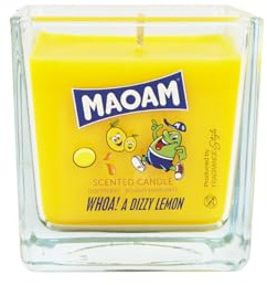Maoam Duftkerze im Glas | Dizzy Lemon | Duftkerze Zitrone | Hochwertiges Wachs & lange Brenndauer | Geschenkidee Freundin, Familie (200g)