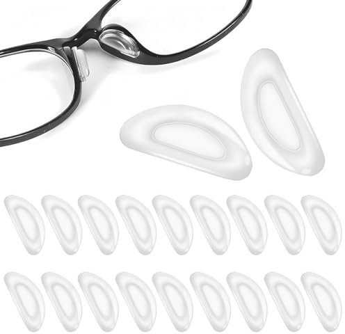 10Pairs Eyeglass Nose Pads,Adhesive Anti-Slip Nose Pads,Soft Silicone Nose Pad,Glasses Nose Pads,Glasses Nose Pads Silicone,Nose Grips Glasses Replacement Cushion for Glasses Eyeglasses Sunglasses