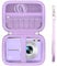 Supmay Carrying Case for VAHOIALD/for Taichaeu/for Fleafer/for Nsoela Upgrade Digital Camera, Digital Point and Shoot Camera Storage Holder Travel Bag with Mesh Pocket for Battery, SD Card, Purple