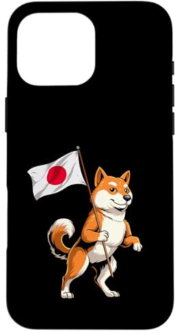 Shiba Inu Japan Flag Case for iPhone 16 Pro Max