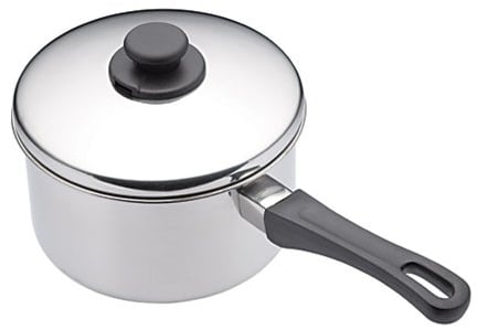 KitchenCraft – Cazo de Inducción Hondo con Tapa, Acero Inoxidable, 20 cm