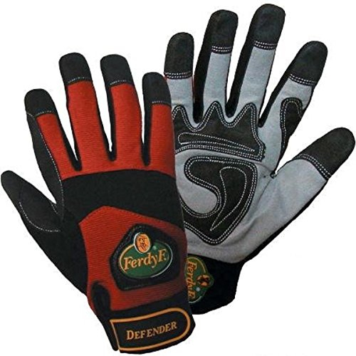 FERDYF. Mechanics Power 1910-8 Clarino -Kunstleder Montagehandschuh Größe (Handschuhe): 8, M EN 3 Schwarz-Rot
